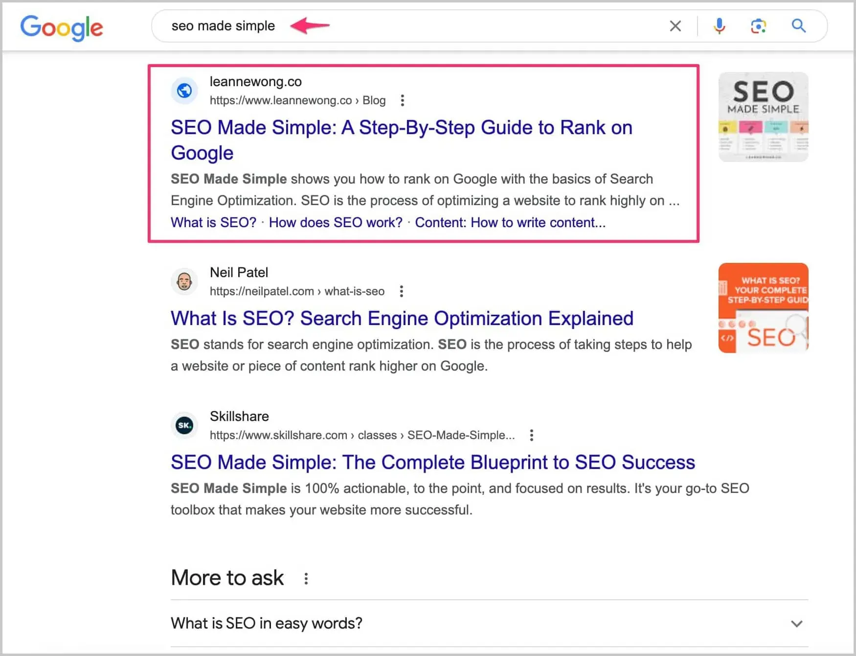 Image showing the ranking of website through the help of SEO
