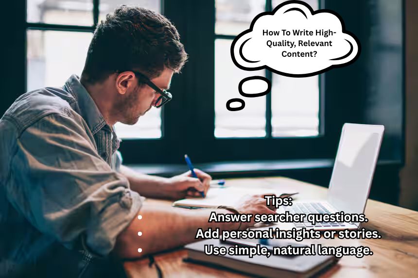 content writer writing an article