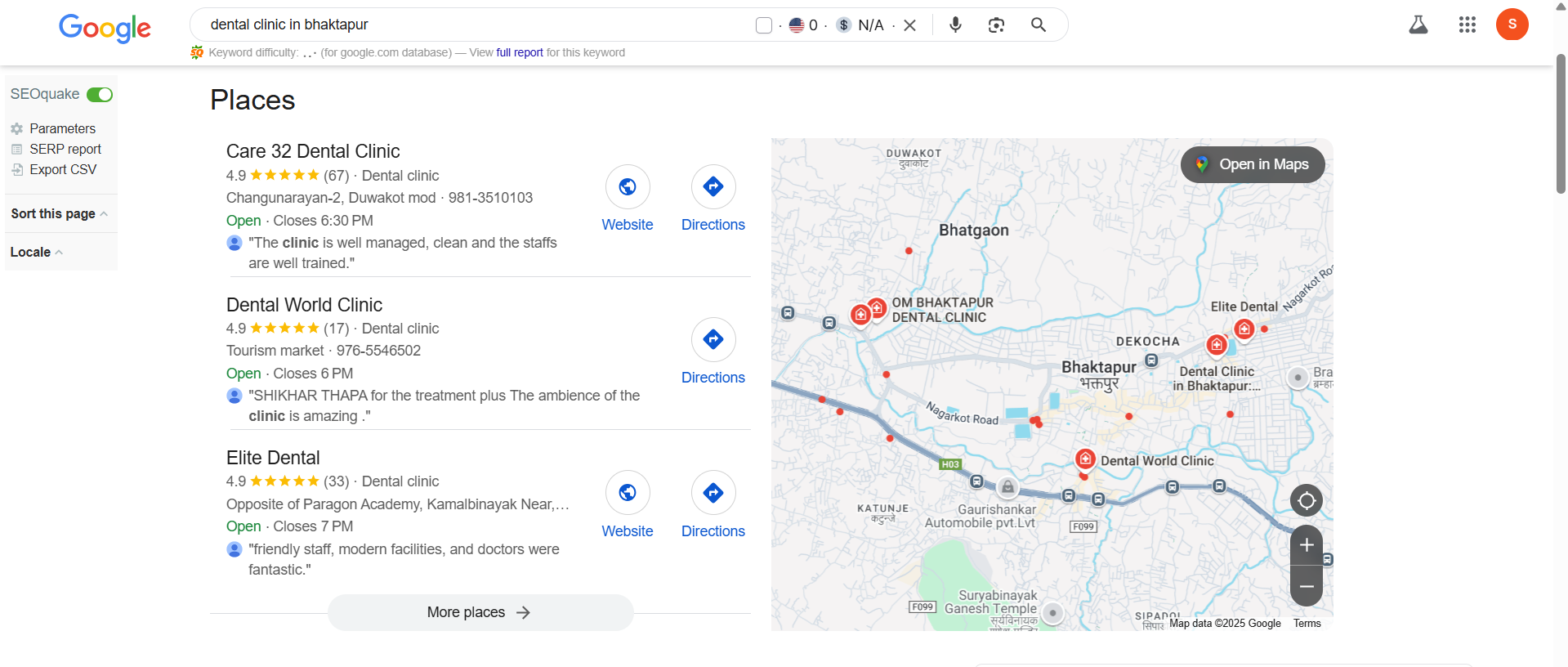 local keywords search for Nepal